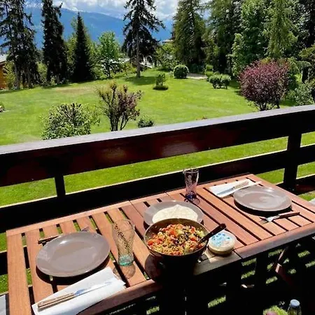 Cosy Au Calme Avec Terrasse Vue Sur Alpes * Crans-Montana