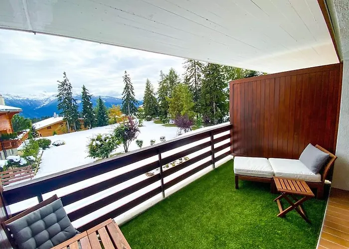 公寓 Cosy Au Calme Avec Terrasse Vue Sur Alpes 克莱恩 蒙塔纳